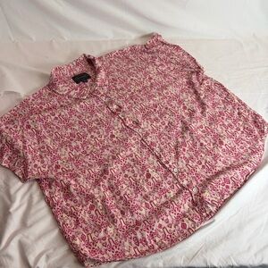 Threadgrit woman’s XXL Ikat Southwestern Button Up Shirt Rayon (Fits XL)